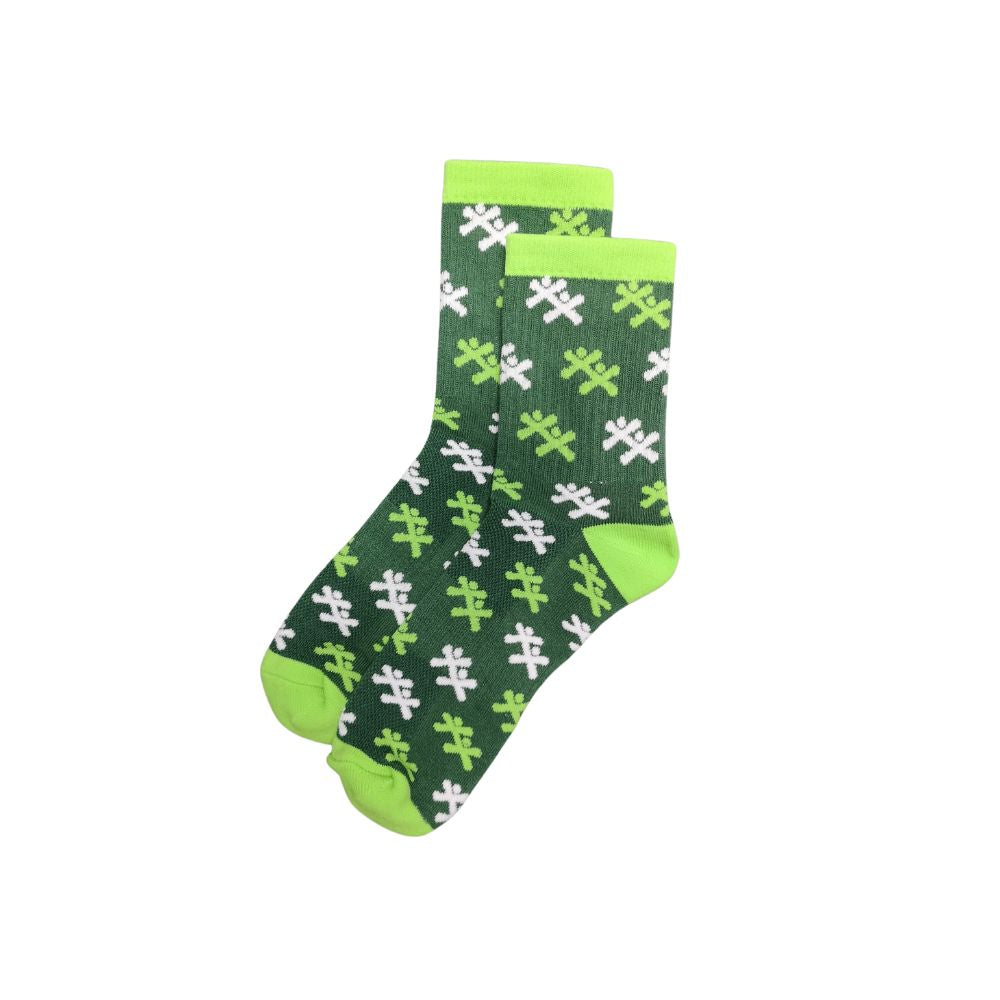 Green Pop Midi Jacks Socks